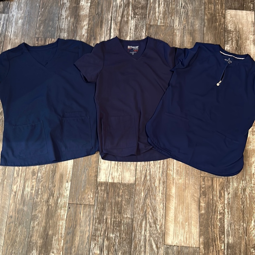 Navy scrub tops